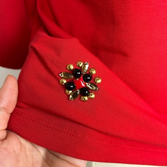 Ruby Rd red top women’s plus size L With details in beads - Picture 6 of 7